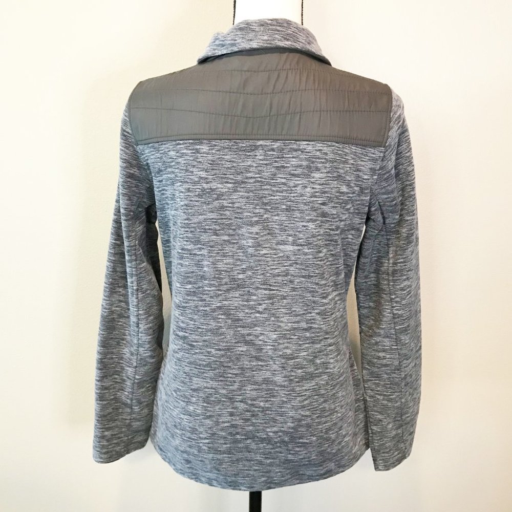NEW BALANCE Gray Fleece Zip Up Athletic Workout Jacket Womens Small - Picture 2 of 10